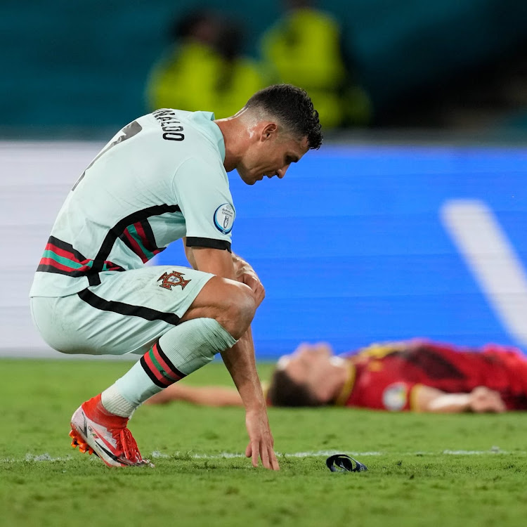 Christiano Ronaldo wa Ureno baada ya kupoteza mechi dhidi ya Ubelgiji