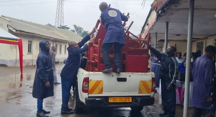 Staff of the electoral commission vacating the former offices along Jinja Road