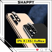 Viền Chụp Camera Iphone Kính Đen Nguyên Khối X/Xs/Xsmax [Shappy Shop]