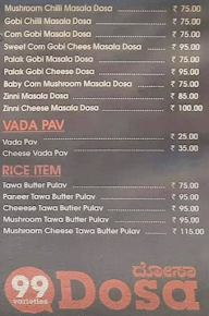 Ps 99 Variety Dosa & Pav Bhaji menu 8