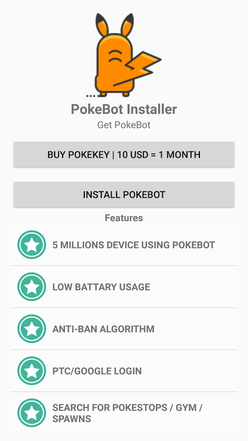 Android application PokeBot Installer screenshort