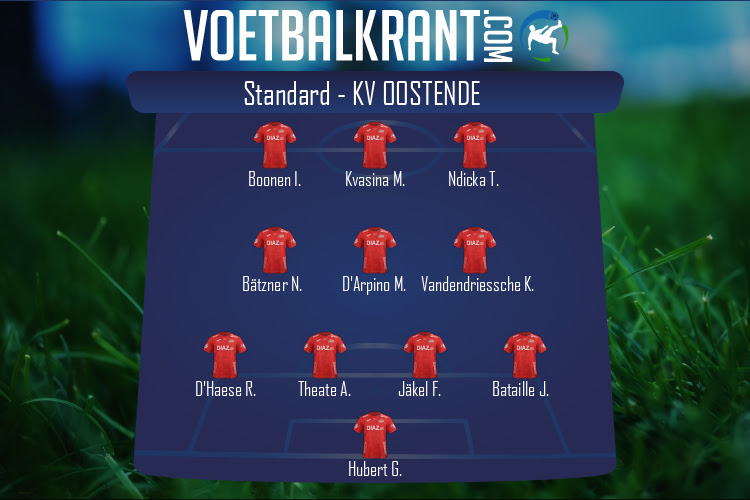 Opstelling KV Oostende | Standard - KV Oostende (22/05/2021)