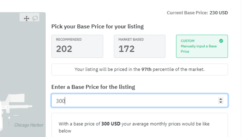 base price for vacation rental