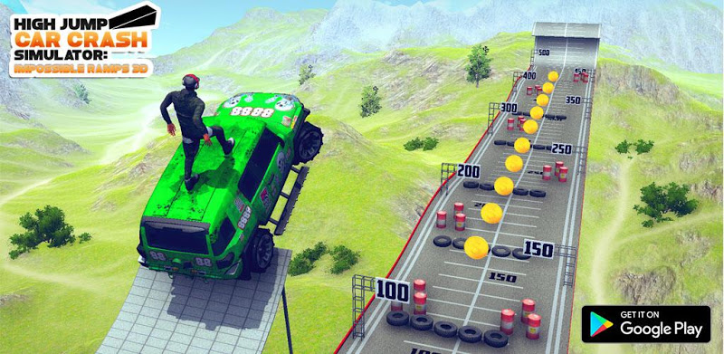 High Jump Car Crash Simulator: Impossible Ramps 3D