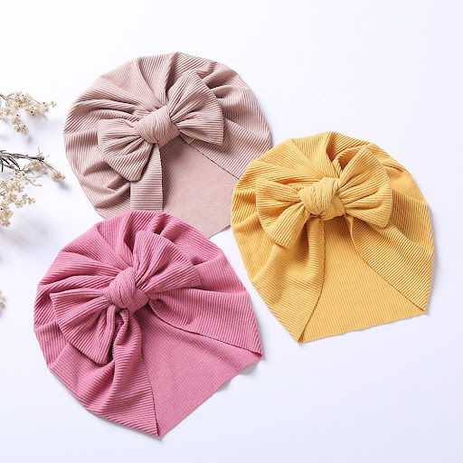 Title 5, New Square Bow Baby Thread Cotton Pullover Hat,...