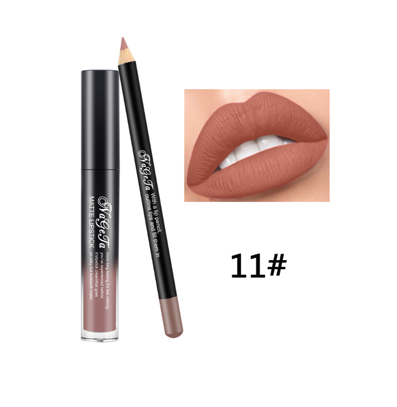 Lápiz labial líquido impermeable e hidratante