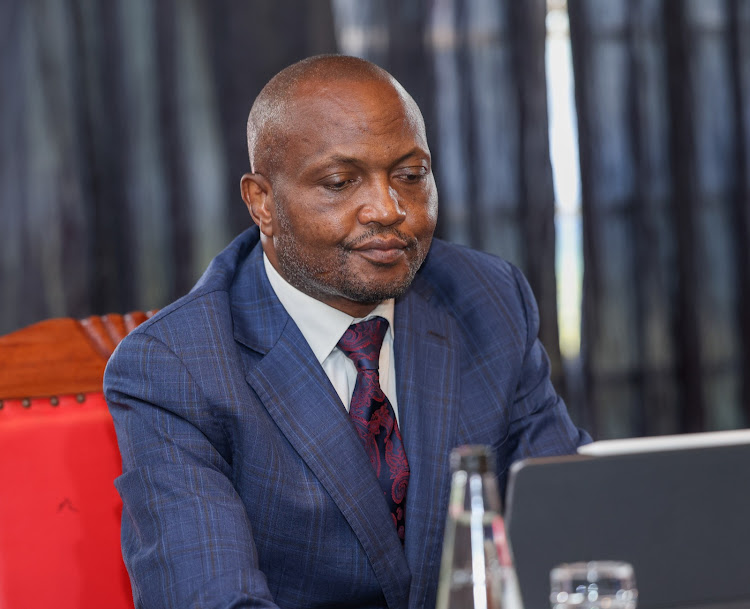 Cabinet Secretary for Trade Moses Kuria during a cabinet meeting at Kakamega State Lodge on August 29, 2023