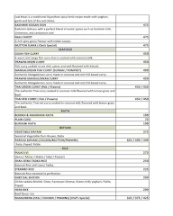 Baffin Bay menu 8