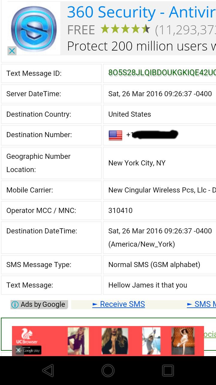 Free International Sms Screen 3