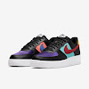 air force 1 '07 lv8 emb black / washed teal / coat purple / jim red