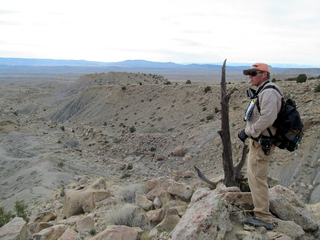 Alan at the lower trail marker