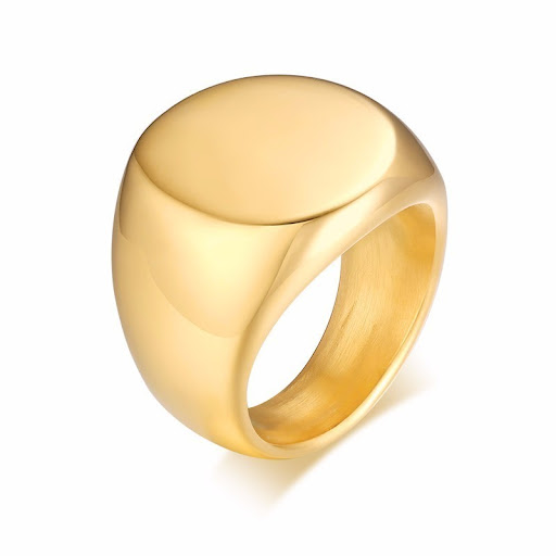 Title 7, Round Ring Gold Men Fashion Trend. Enhance your...