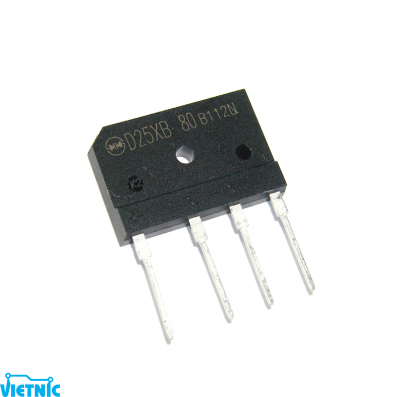 Diode chỉnh lưu cầu 25A D25xB80 D25xB60 - linh kiện điện tử Vietnic