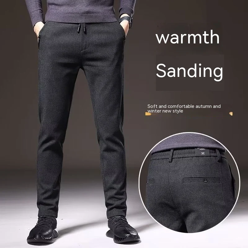 Calças Casuais Masculinas Soltas Retas com Acabamento Lixado Conforto e Estilo Relaxado Perfeitas para o Dia a Dia e Looks Informais