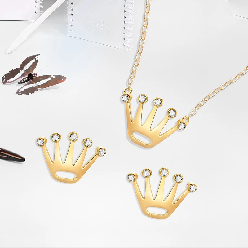 Alloy ingelegde strass ketting en oorbellen, tweedelig, buitenlandse handel hete verkoop. Stijlvol en schitterend. Perfect voor jou!