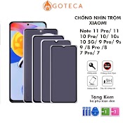 Kính Cường Lực Chống Nhìn Trộm Redmi Note 11 Pro Note 10 Pro Note 10 Note 9S Note 8 Note 7 Dày Dặn Bảo Vệ Sự Riêng Tư