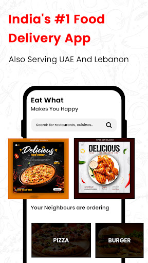 Screenshot All In One food ordering app