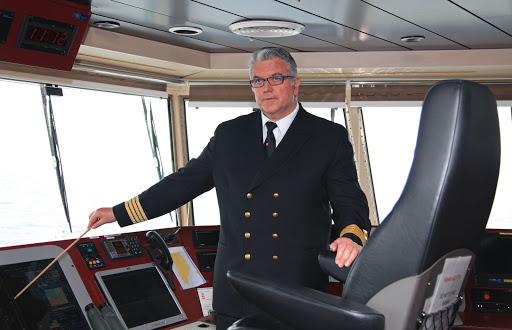 The captain of Hurtigruten's expedition ship Fram.