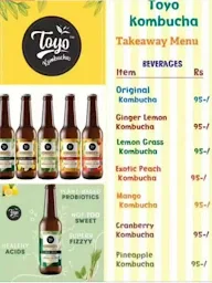 Toyo Kombucha menu 1