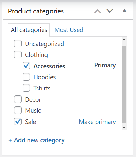 Product Categories 