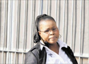 WITNESS: Paulina Mashilela outside court yesterday after testifying against Judge Nkola Motata, inset. Pic. Vathiswa Ruselo. 15/09/2008. © Sowetan.