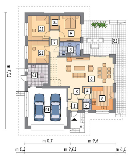 Wrzosowe wzgórza - M186 - Rzut parteru