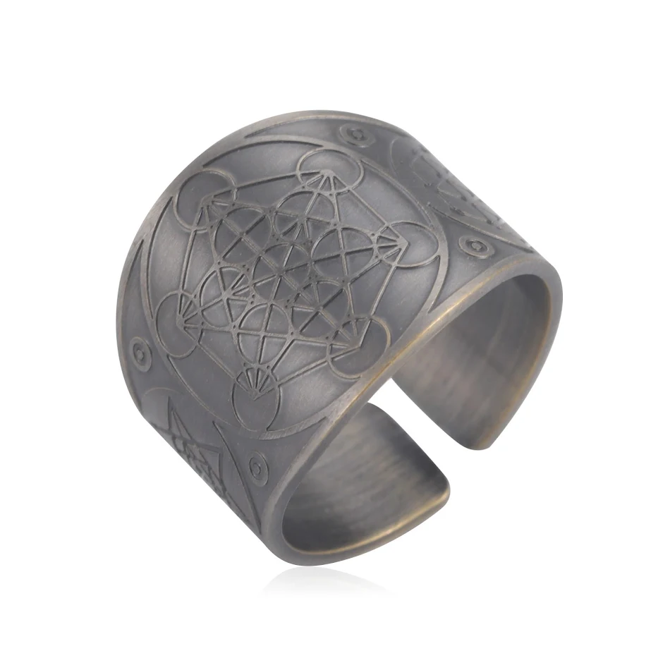 Bijoux rétro tendance personnalisés. Anneaux de lune en cuivre des deux côtés pour un look unique et stylé. Cadeau idéal.