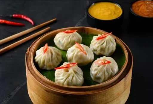 (New) Chicken Steamed Momos (6 Pcs)