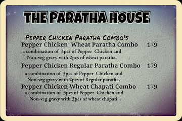 The Paratha House menu 