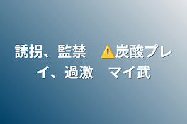 誘拐、監禁　⚠️炭酸プレイ、過激　マイ武