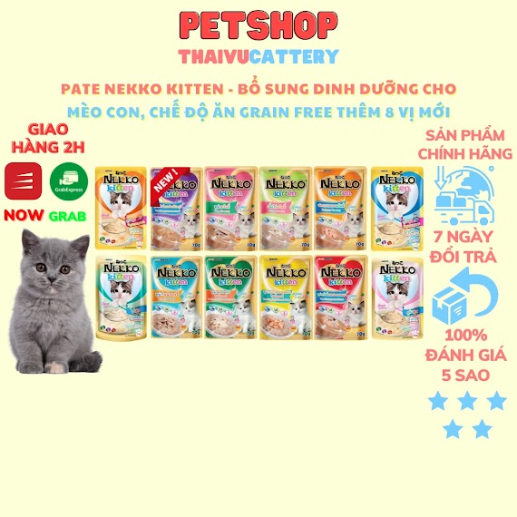 Pate Nekko Kitten Bổ Sung Dinh Dưỡng Cho Mèo Con Gói 70Gr Nhập Thái Lan Chính Hãng - Thaivucattery