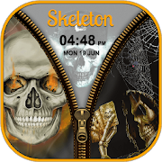 Skeleton Zipper Lock Screen - Skull lock screen  Icon