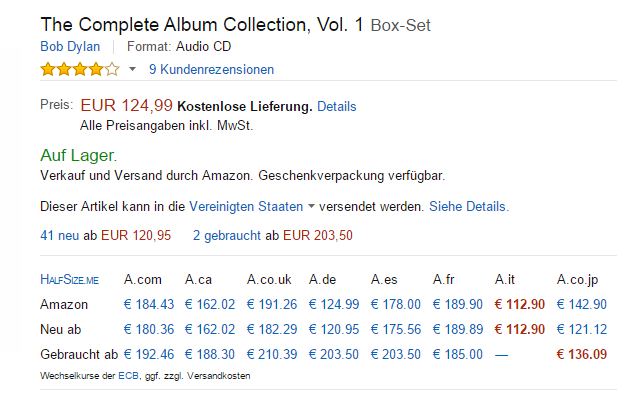 HalfSize.me - Global Amazon price comparison Preview image 0