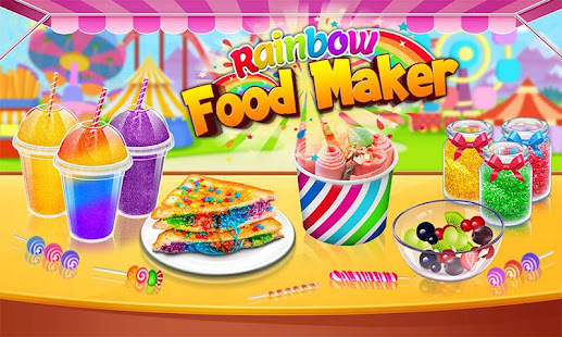 Ice Cream Rolls Maker- Rainbow Sandwich Food Stall(圖1)-速報App