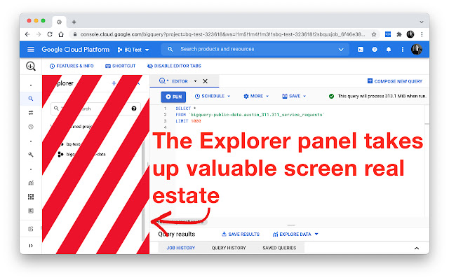 BigQuery Toolbox chrome extension