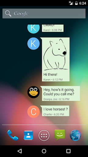 Messaging Widget Hangouts