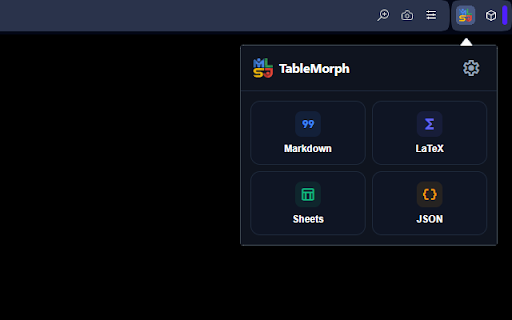 TableMorph screenshot 1
