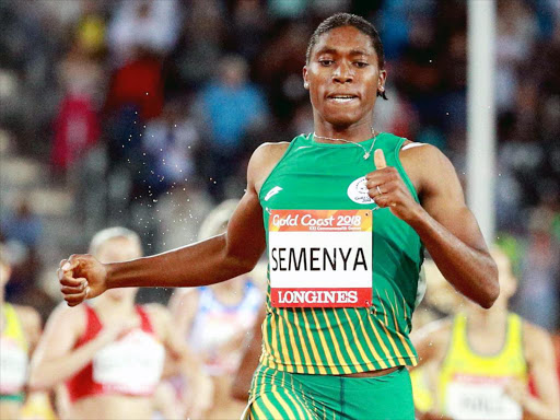 Caster Semenya of South Africa competes during 2018 Commonwealth Games