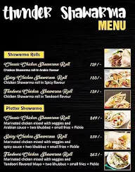 Thunder shawarma  menu 1