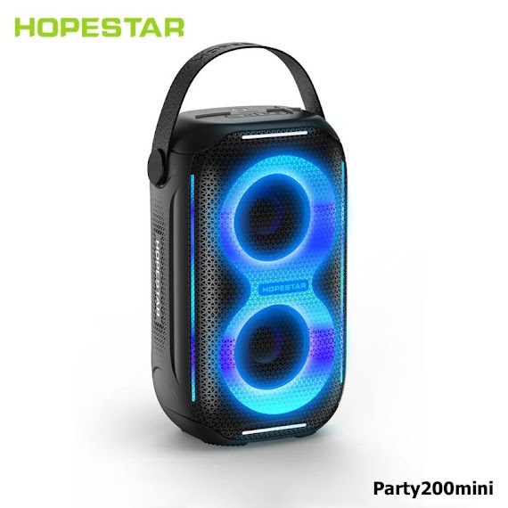 Loa Bluetooth Hopestar Party 200 Mini | Công Suất 20W, Pin 3000Mah, Cổng Usb, Aux, Cổng Tai Nghe 3.5Mm, Đèn Led, Bass Êm