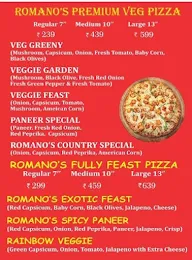 Romano's Pizza menu 1