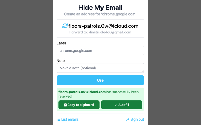 iCloud Hide My Email Preview image 0