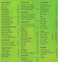 Sawaii Paranthas menu 1