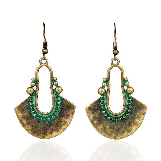 Title 3, Vintage Boho Ethnic Antique Colors Drop Earring...
