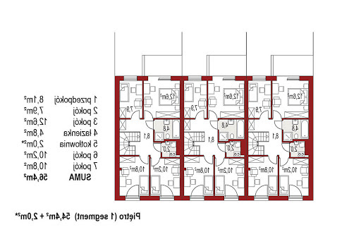 Katrina 3 segmenty - Rzut piętra