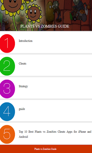 Guide for Plants vs Zombies