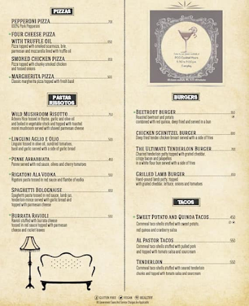 Pco Bar menu 