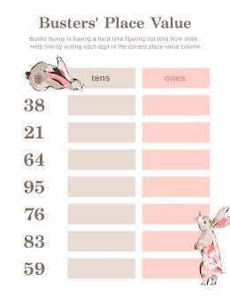 Buster's Place Value - Worksheet item