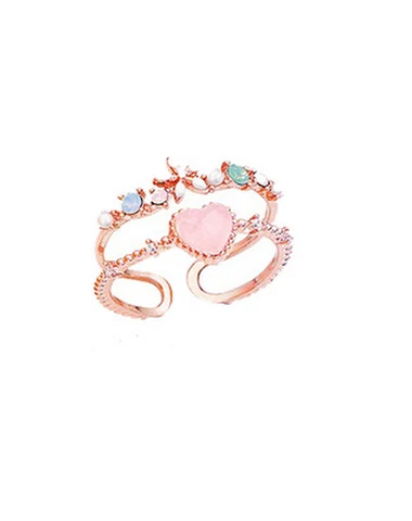 Small flower moon ring for women, c - 1