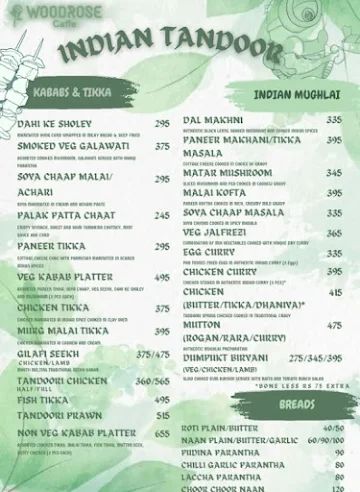 Woodrose Caffe menu 